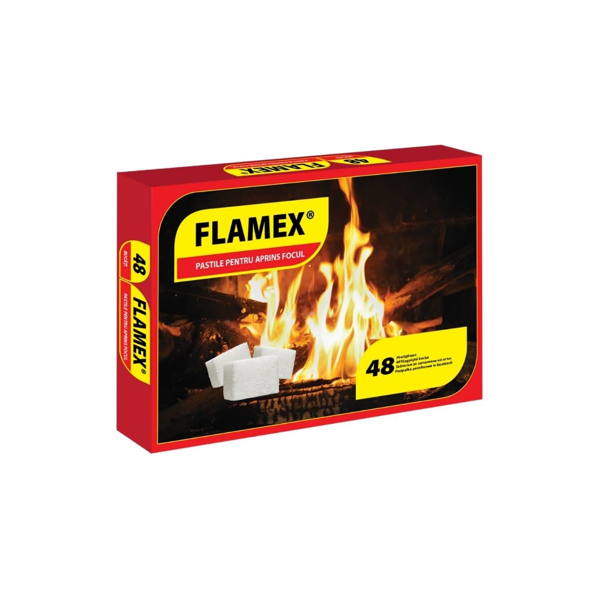 Accendifuoco Flamex confezione rossa / 48 cubetti