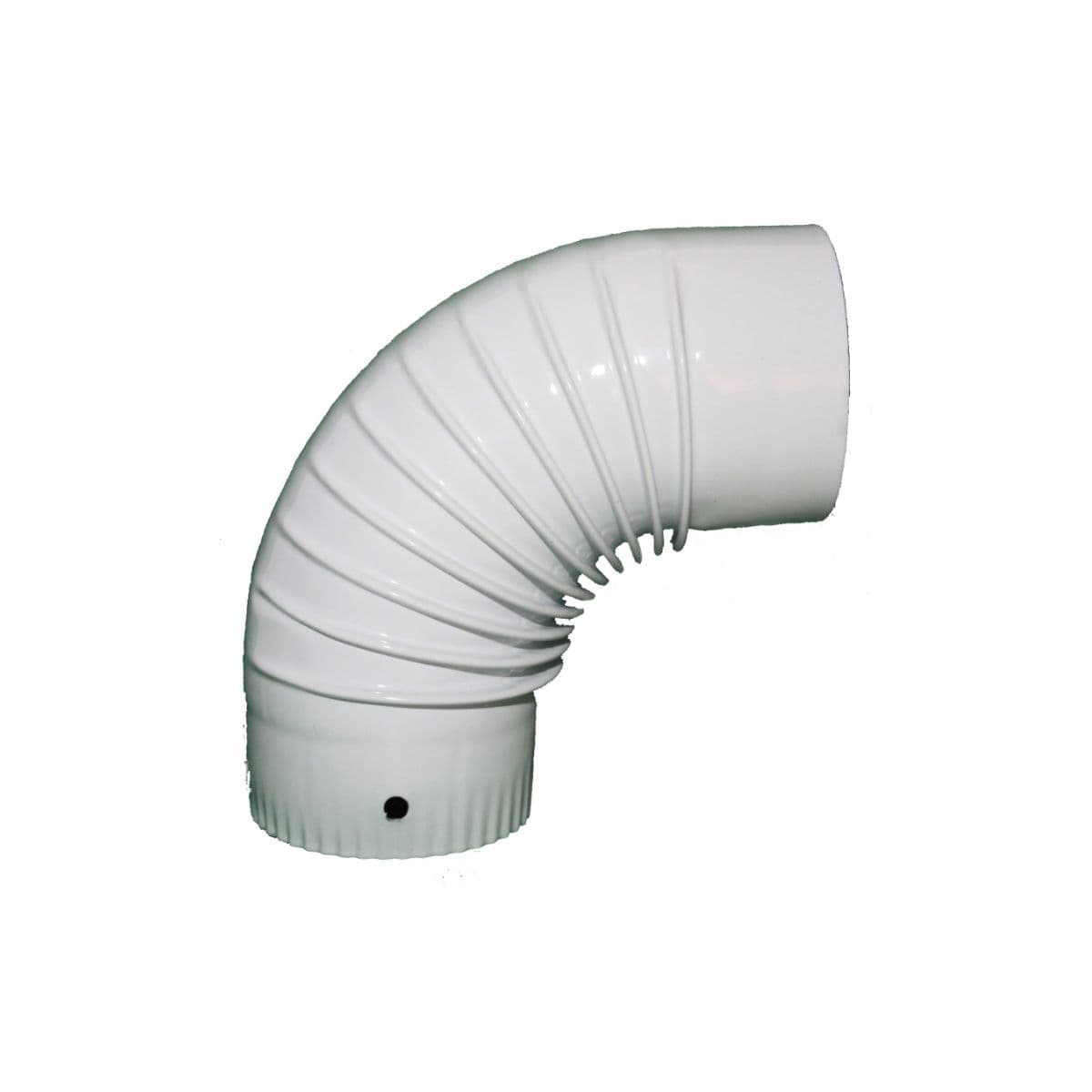 Curva per stufa smaltata bianca 0,4mm / ø 120mm