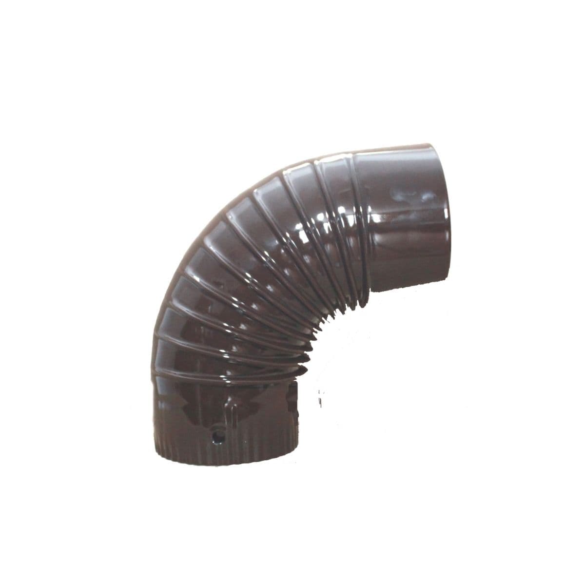 Curva per stufa smaltata marrone 0,4mm / ø 120mm