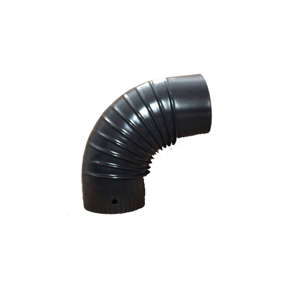 Curva per stufa smaltata nero lucido 0,4mm / ø 120mm