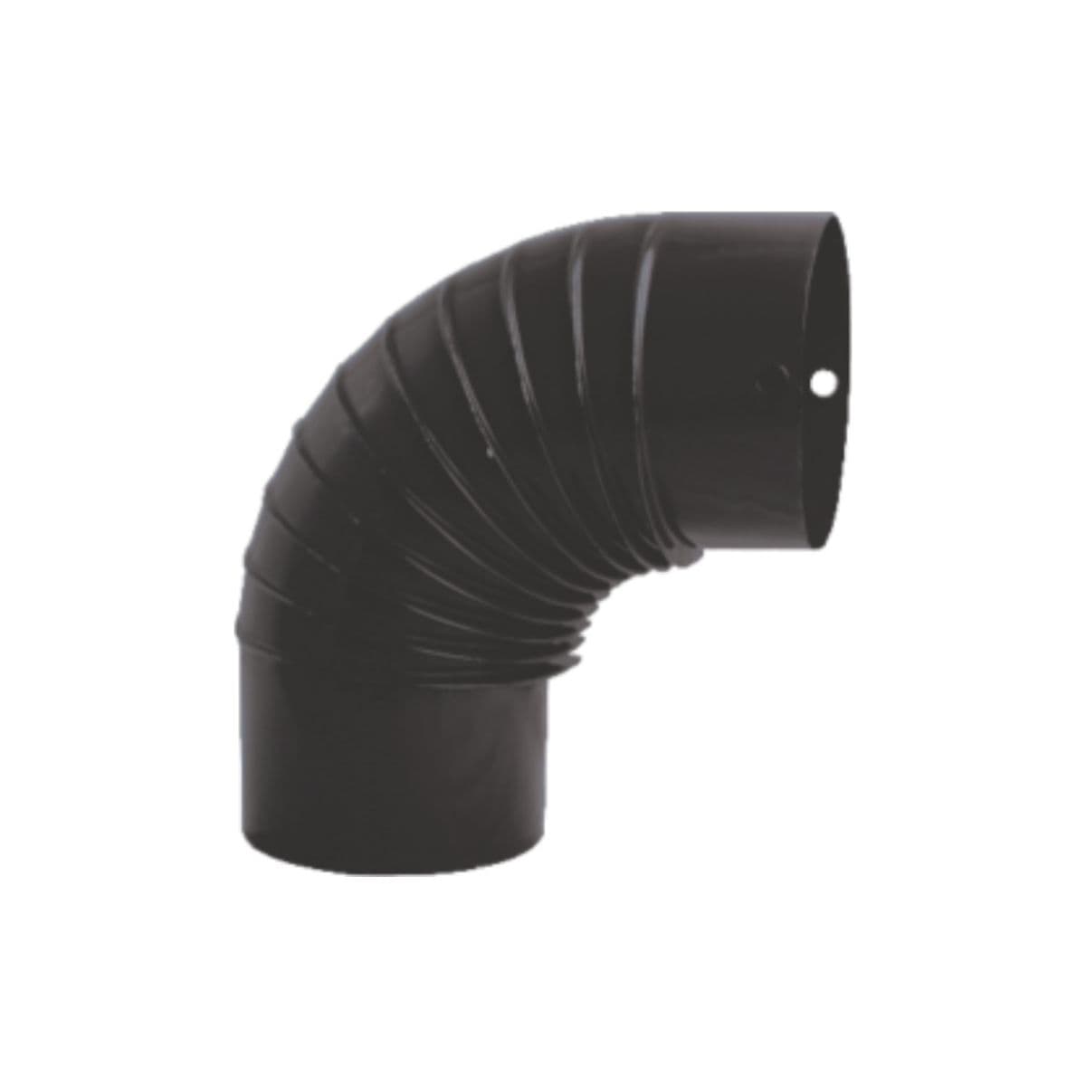 Curva per stufa smaltata nero opaco 0,4mm / ø 120mm