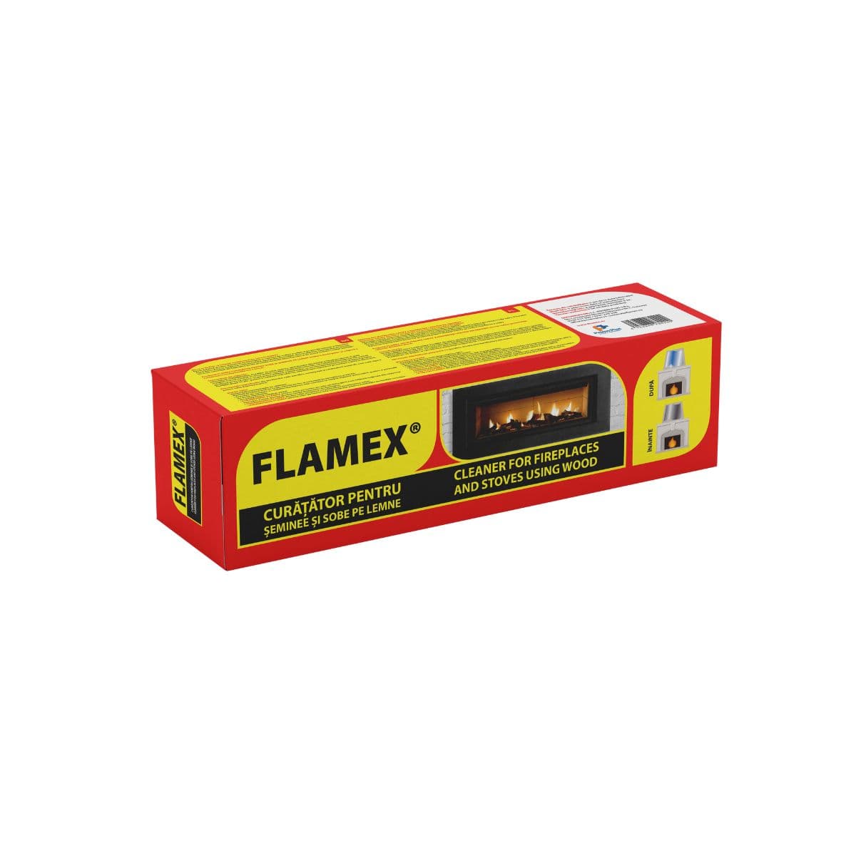 Pulitore per fuliggine Flamex per camini e stufe a legna