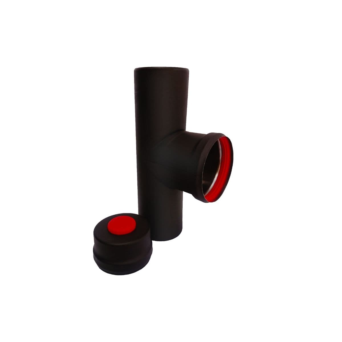 Raccordo a T per caldaie, stufe e camini a pellet, scarico condensa FM, Ø 80 mm