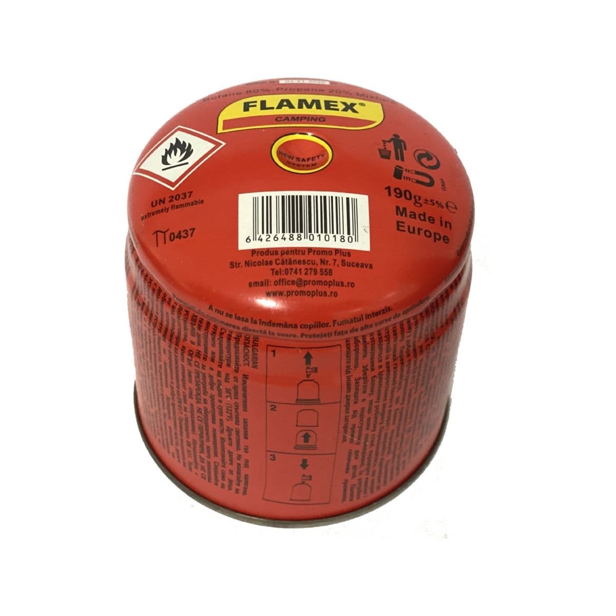Bombola gas con valvola Flamex 190g