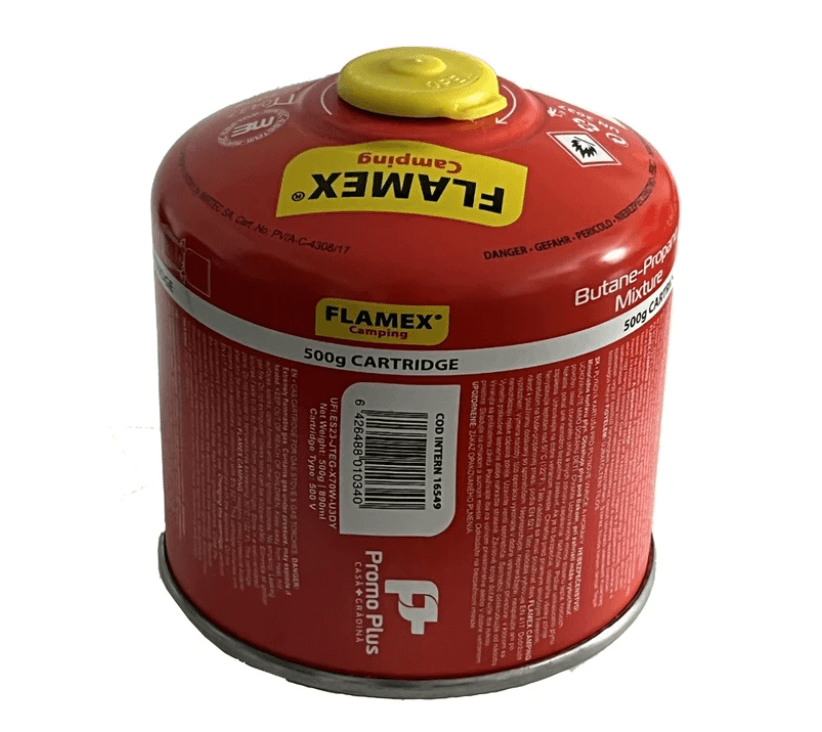 Bombola gas da campeggio Flamex 500 g, con filetto