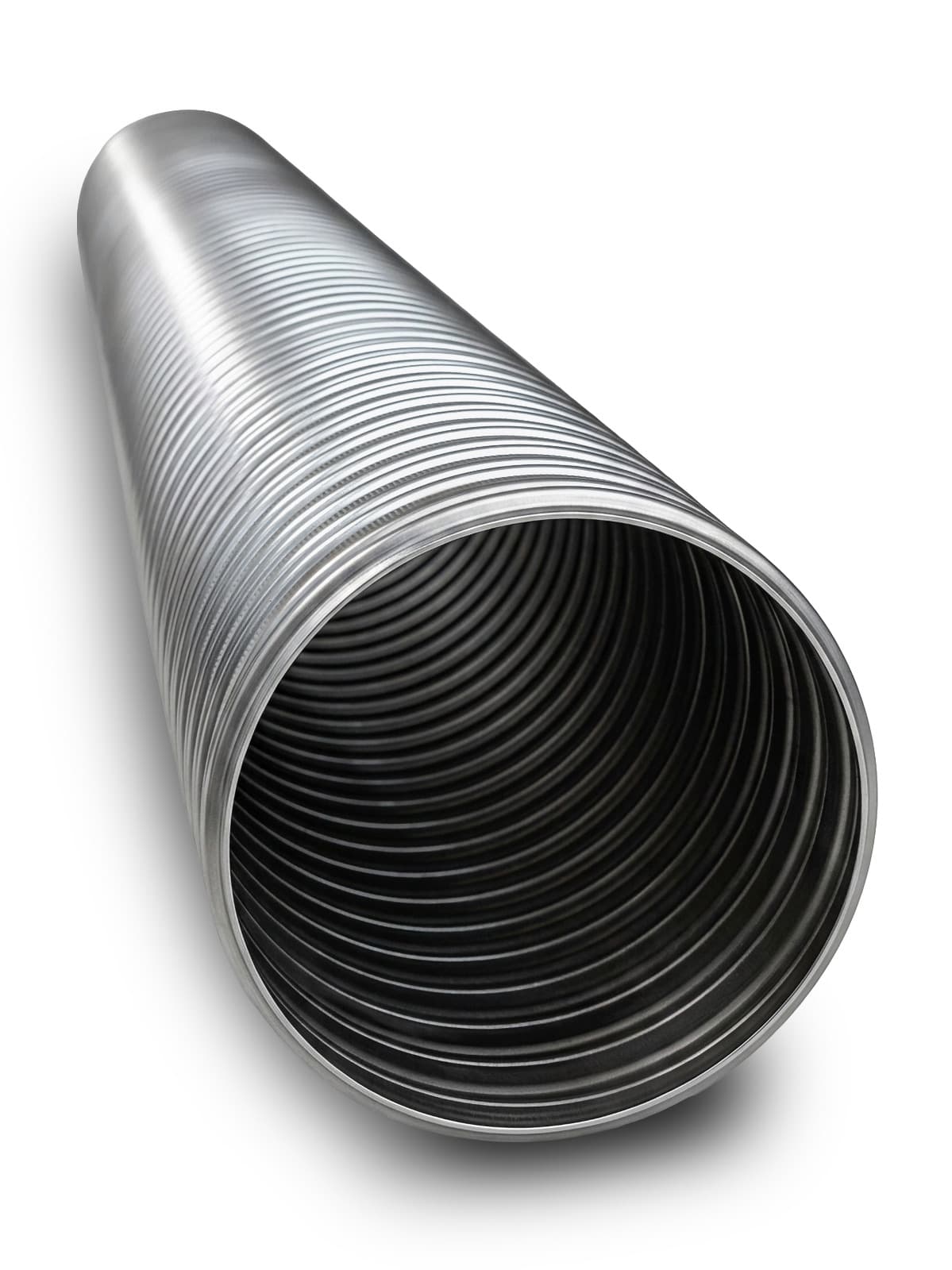 Tubo flessibile in acciaio inox a doppia parete FLAMEX Ø 100 mm – lunghezza 2 m, resistente fino a +700°C